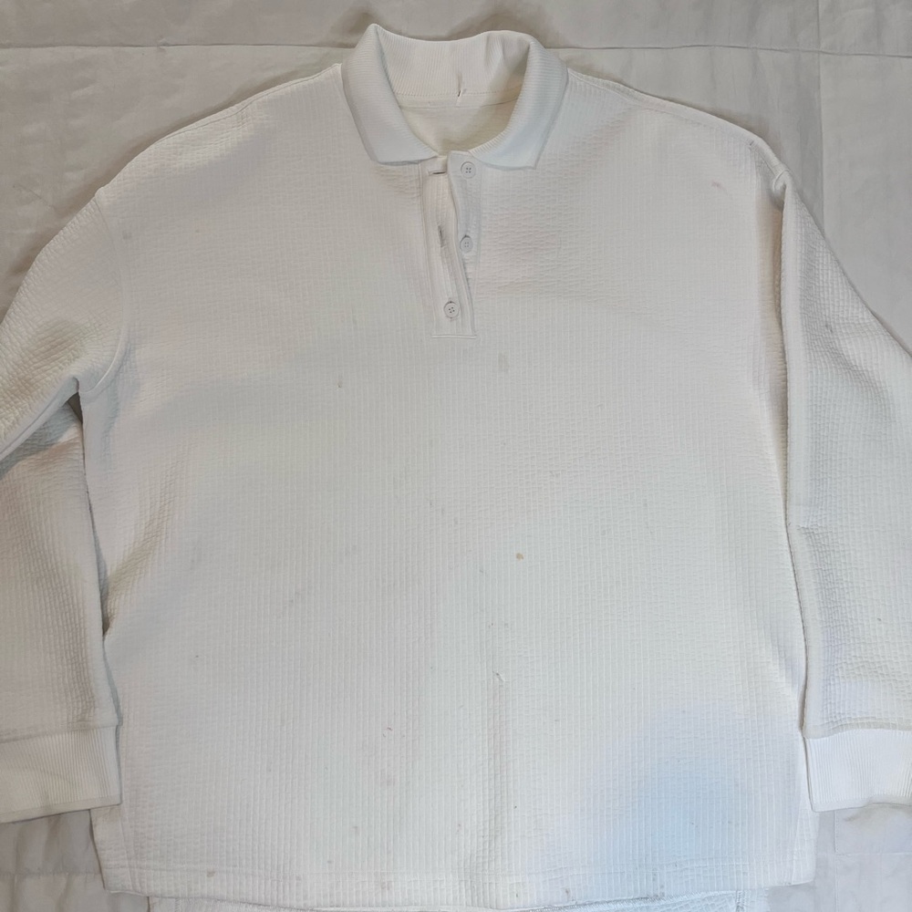Lululemon White Polo Shirt